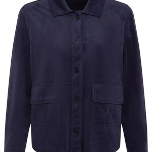 Olsen Navy Button-Front Jacket